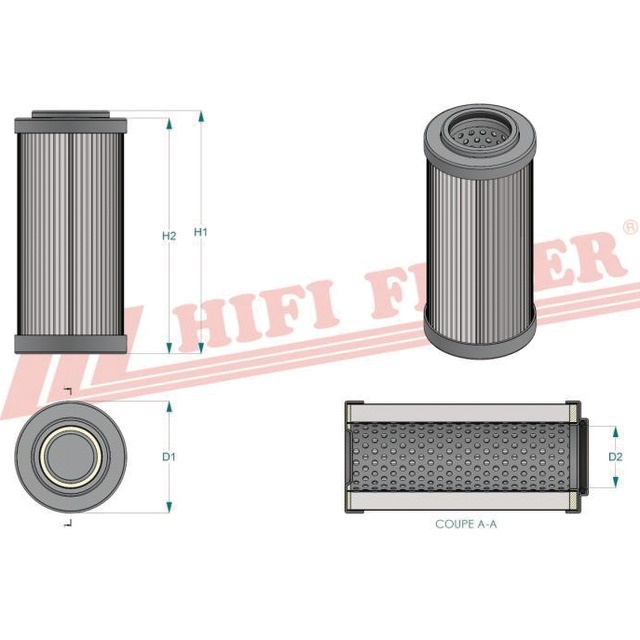 Filtre Hydraulique SH 62017 Hifi Filter référence fournisseur HIFSH62017
